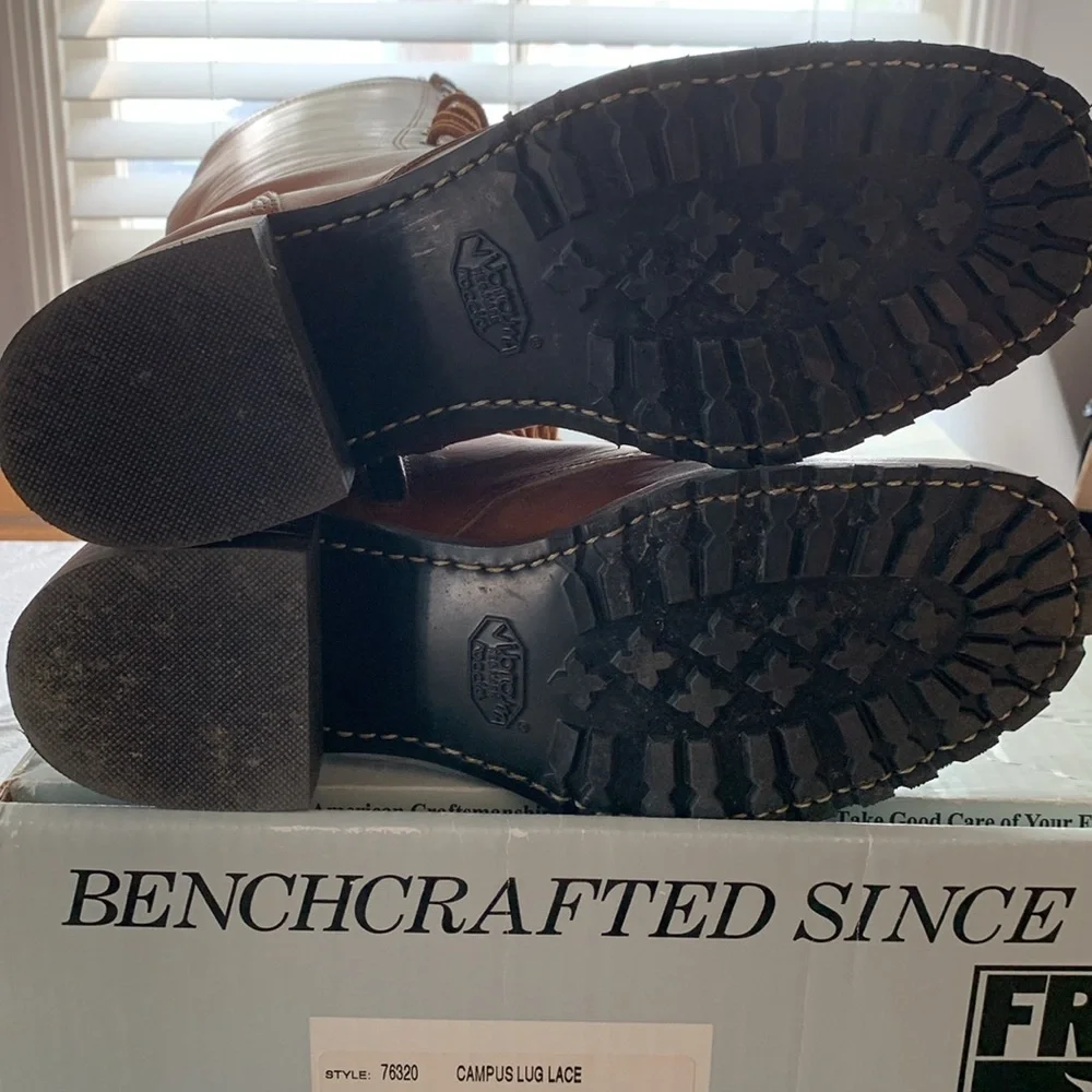 FRYE Campus Lug Lace Leather Knee-High Boots - Picture 8 of 16